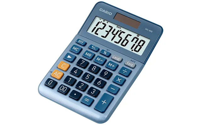 Casio Ms-80e Calculator Pocket Financial Blue