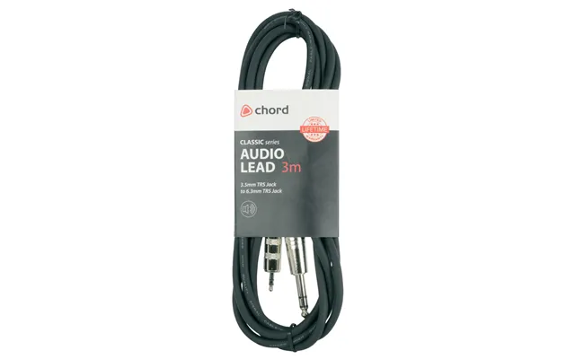 Chord Electronics 190.013uk Audio Cable 3 M 6.35mm Trs 3.5mm Trs Black