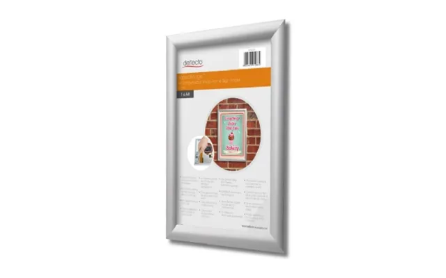 Deflecto A4 Tamper Proof Snap Frame With 25mm Profile Silver