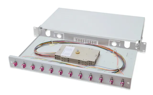 Digitus Fiber Optic Sliding Splice Box. 1u. Equipped. Lc. Om4