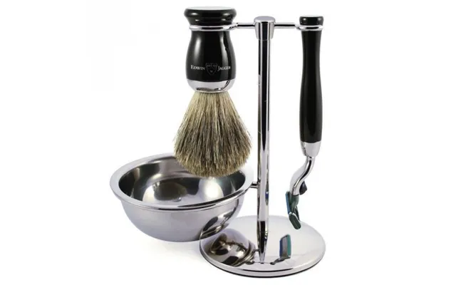 Edwin Jagger Imitation Ebony 4 Piece Mach3 Set Black