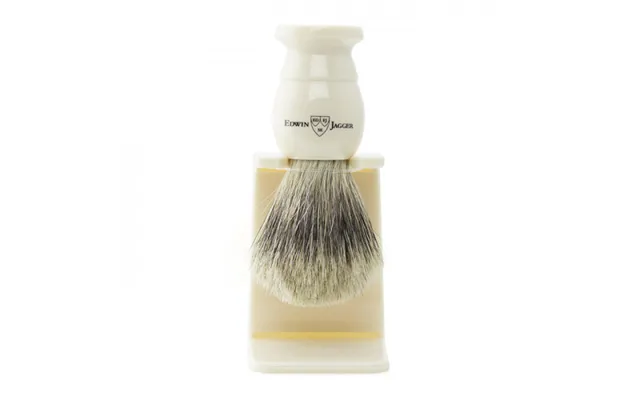 Edwin Jagger Shaving Brush Best Badger & Stand Ivory