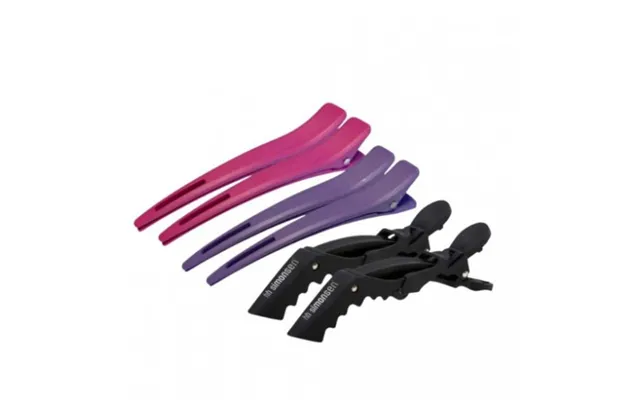 Hh Simonsen Carbon & Crocodile Hair Clips Pack 6 Pcs