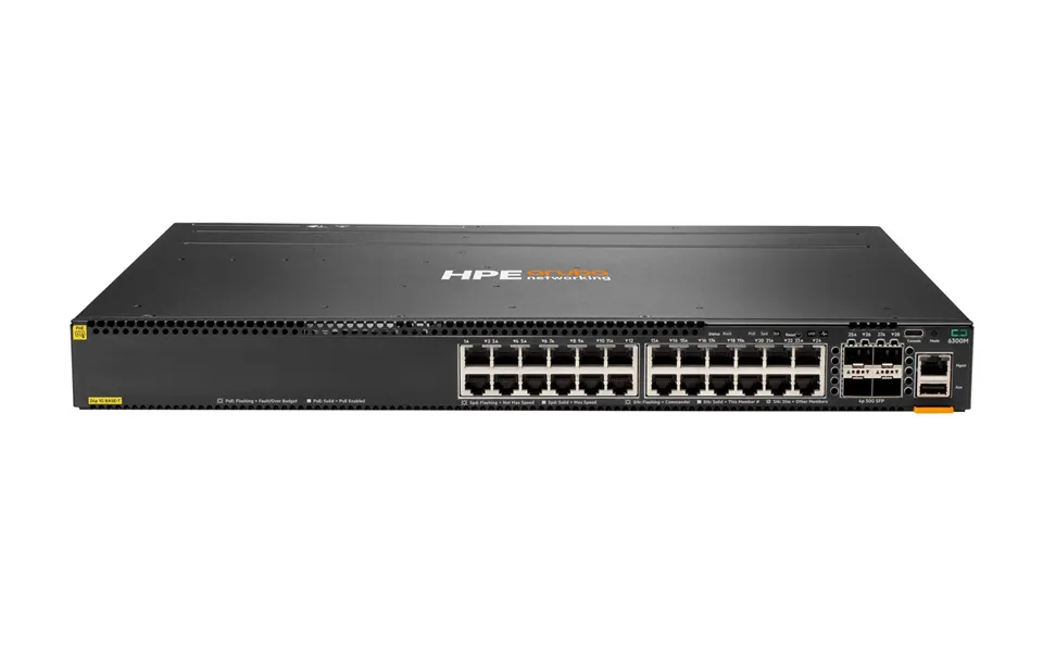Hpe Aruba Networking Cx 6300m 24-port 1gbe Class 4 Poe And 4-port Sfp5