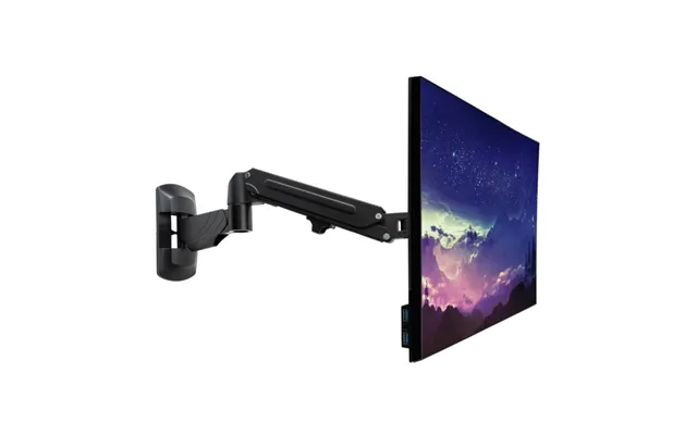 Lindy Wall Mounted Single Gas Arm Display Mount - Black