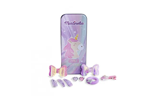 Martinelia Tin Box Hair Accessory Set For Girls Unicorn