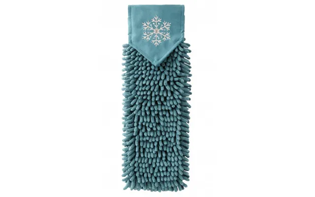 Norwex Chenille Hand Towel Teal Snowflake product image