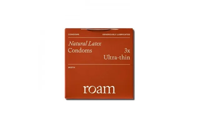 Roam Natural Latex Ultra-thin Condoms Regular Fit 3 Pcs.