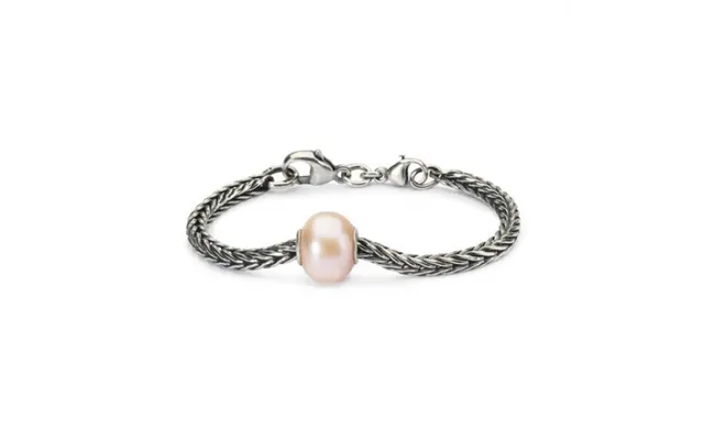 Trollbeads Rosa Pearl Sterling Silver Bracelet With Basic Lock 17cm