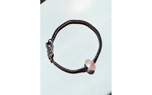 Trollbeads Rose Quartz Sterling Silver Bracelet With Soft Wind Of Change Lock 19cm
