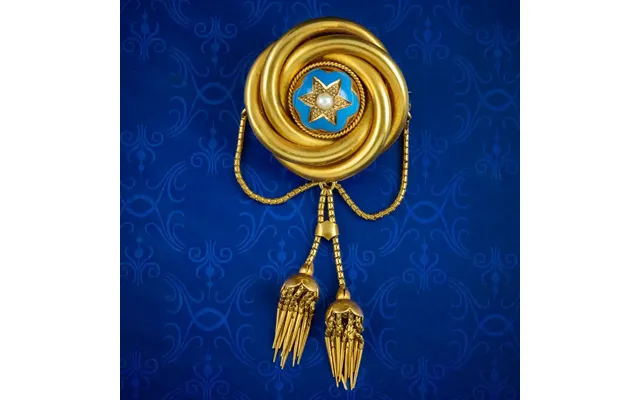 Antique Victorian Etruscan Revival Brooch Ollivant And Botsford With Box product image