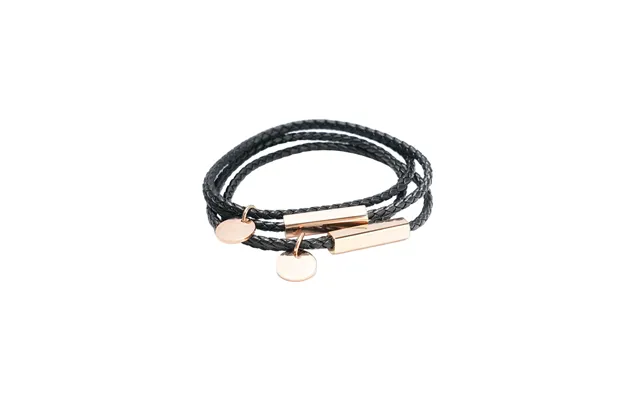 Braided Leather Bracelet With Stainless Steel Rod 2pcs