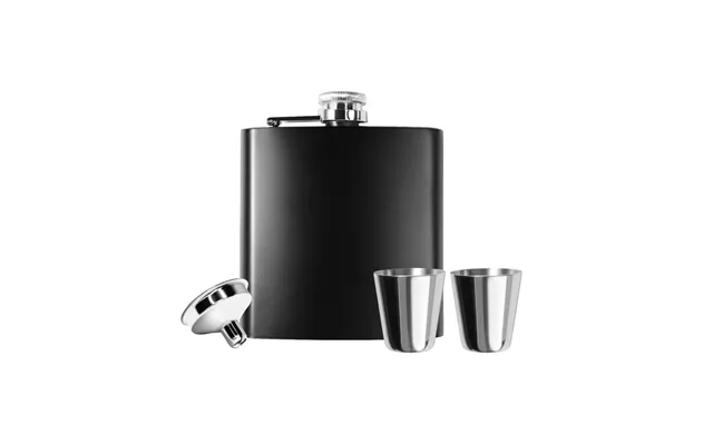 Stainless Steel Hip Flask With Funnel And Cups 6 Oz