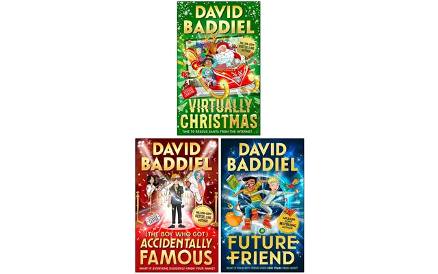 David Baddiel 3 Books Collection Set Virtually Christmas, Future Friend & More - Ages 8-11