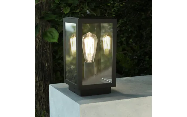 Astro 1095036 Homefield Pedestal Outdoor Lantern In Textured Black Finish Ip44