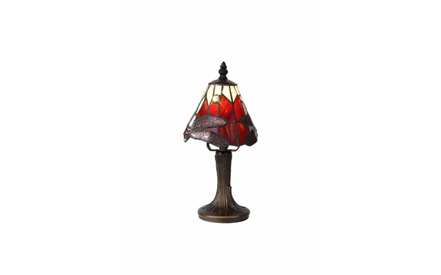 Bokmaal 33cm Table Lamp 1 Light In A Purple Pink Black Gold Red Finish And Clear Crystal