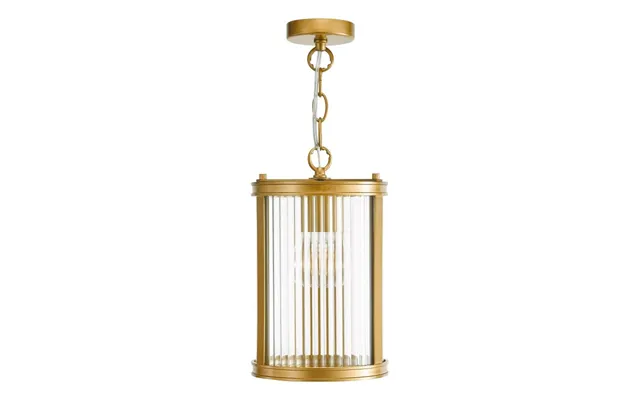 Dar Lighting Bianka Ceiling Pendant Light In Bronze With Ribbed Glass
