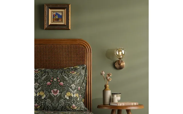 Dar Lighting Feya Wall Light In Antique Bronze With Champagne Dimpled Glass