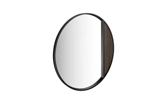 Dar Wisebuys Rasmus Mirror In Mocha Veneer And Matt Black 50cm