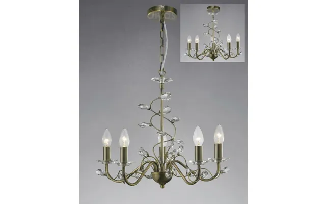 Diyas Il31225 Willow Ceiling Pendant Light In Antique Brass