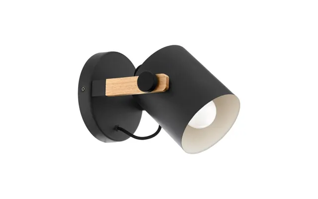 Eglo 43046 Hornwood 1 Light Wall Light In Wood - Black And Cream
