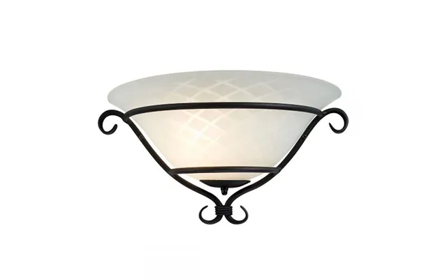 Elstead Tch Wu Torchiere 1 Light Wall Uplighter In Black With Glass Shade