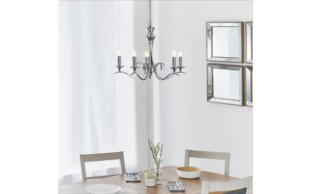 Endon Kora-5ch Traditional 5 Light Chandelier With Chrome Finish