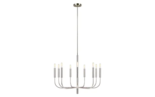 Fe-brianna9-pn Brianna 9 Light Chandelier In Polished Nickel - Fitting Only
