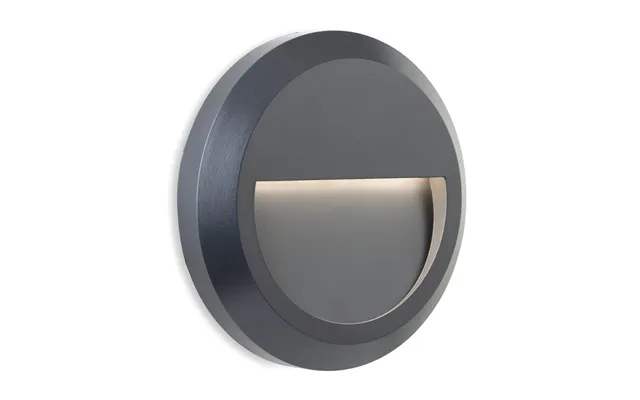 Firstlight 3839gp Enzo Led Resin Outdoor Wall And Step Light In Graphite - Round Ip65