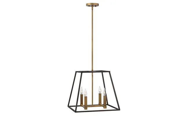 Hk-fulton-4p Fulton 4 Light Chandelier Pendant Light In Bronze