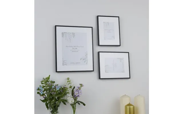 Laura Ashley Alisa Gallery Wall Photo Frames In Matt Black Set Of 3