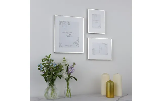 Laura Ashley Alisa Gallery Wall Photo Frames In Polished Silver Set Of 3