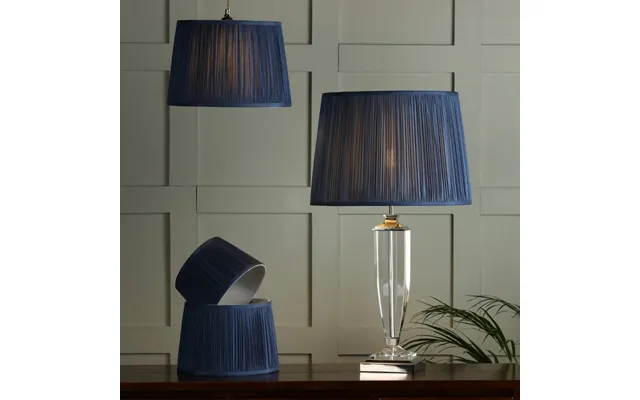 Laura Ashley Hemsley Silk Shade In Blue Finish 40.5cm 16 Inch