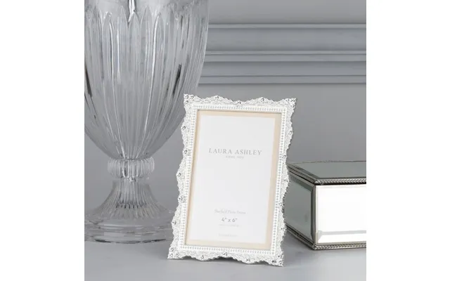 Laura Ashley La3756172-q Sherfield Photo Frame In Polished Silver Finish 4 X 6