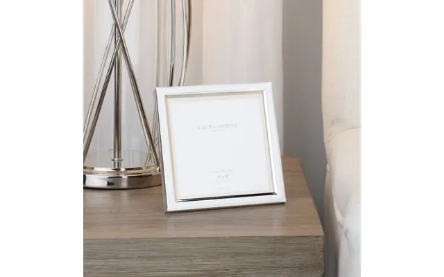 Laura Ashley La3756179-q Steynton Photo Frame In Polished Silver Finish 5 X 5
