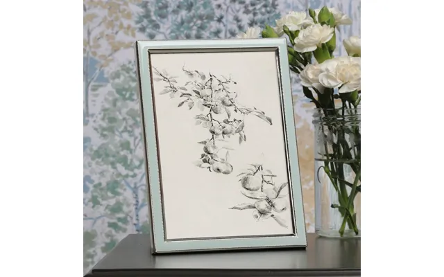 Laura Ashley Steynton Photo Frame Silver Plated With Pale Blue Frame La3756581-q
