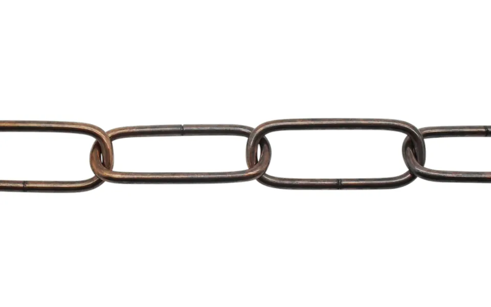 Light Duty Classic Decorative Spare Chain 38mm X 16mm In Antique Brass Finish