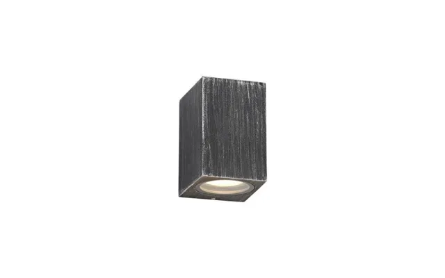 Poole 1 Light Rectangular Outdoor Wall Light In Black And Silver