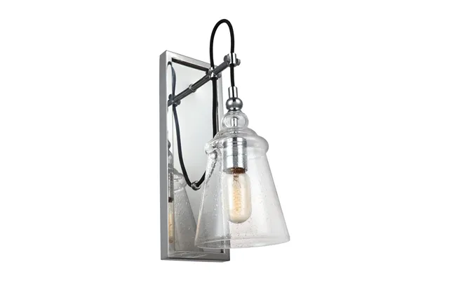 Quintiesse Qn-loras1 Loras Industrail 1 Light Wall Light In Polished Chrome With Seeded Glass