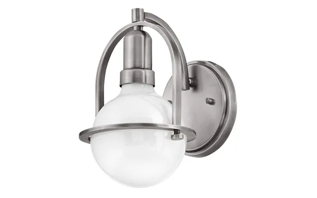 Quintiesse Qn-somerset1-bn Somerset Single Wall Light In Brushed Nickel With Opal Globe Lamp