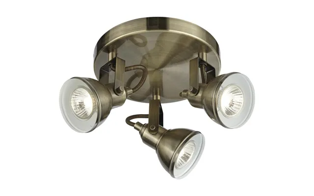 Searchlight 1543ab Focus Antique Brass 3 Light Spotlight