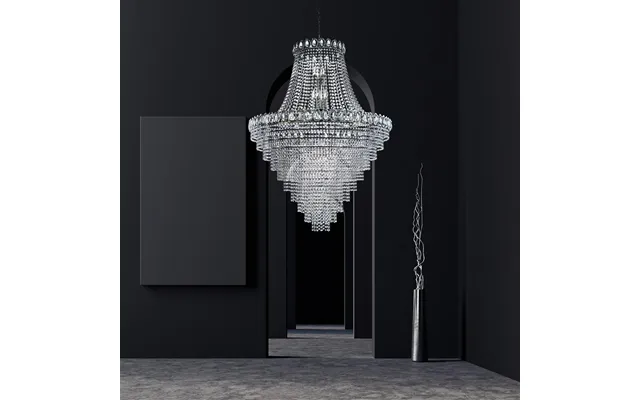 Searchlight 1711-102cc Louis Philipe 28 Light Crystal Chandelier Chro
