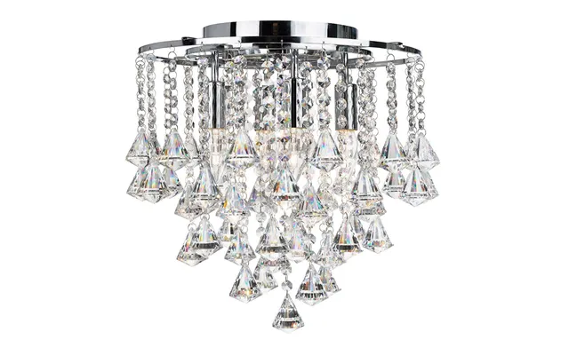 Searchlight 3494-4cc Dorchester 4 Light Crystal Flush Ceiling Light