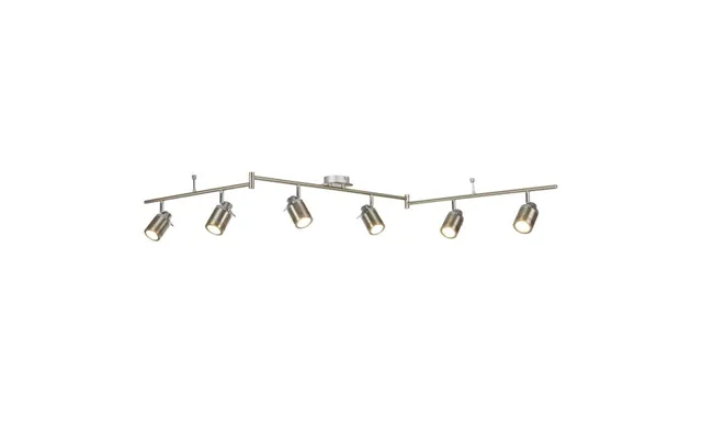 Searchlight 6606ss Samson Six Light Ceiling Bar Spotlight In Satin Silver