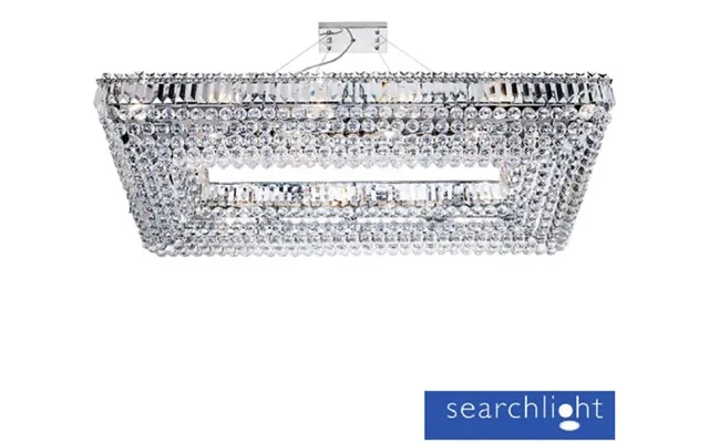 Searchlight 8382cc Vesuvius 24 Light Rectangular Ceiling Light In Chrome And Crystal