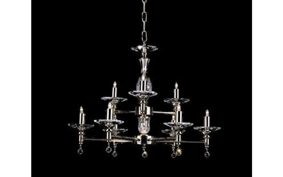 Sth03061 8 4 San Marino 12 Light Optical Glass Chandelier - Product Finish Nickel Finish Frame