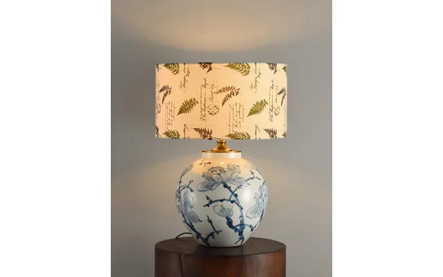 Blue Lotus Ceramic Table Lamp