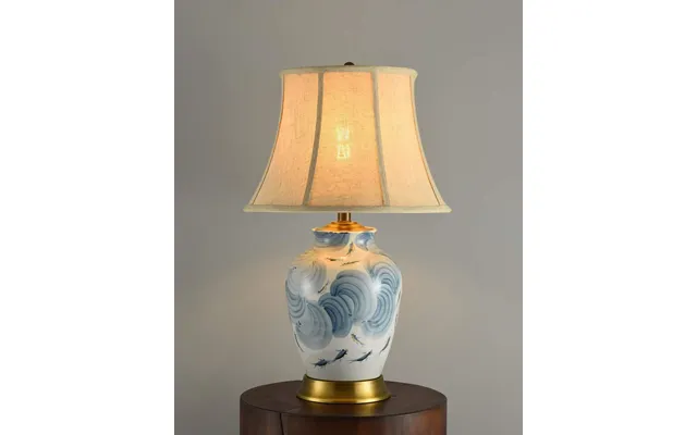 Blue Pond Fish Ceramic Table Lamp