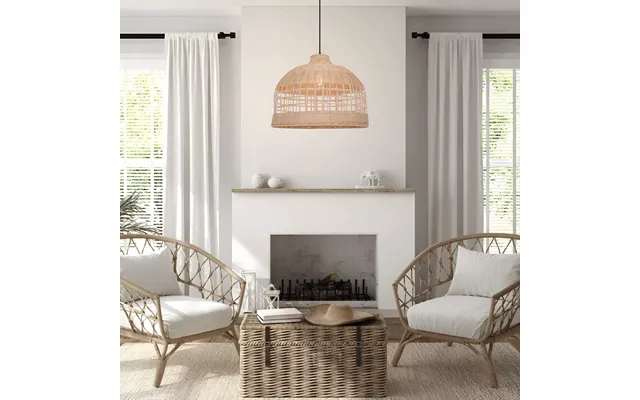 Elegant Openwork Rattan Pendant Light With Lattice-cut Design