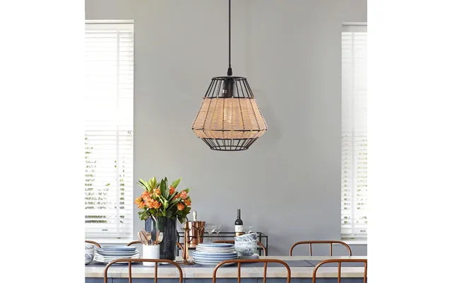 Glyph-hexagonal Woven Pendant Light For Natural Warmth And Modern Style